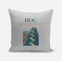 Thumbnail for Frank País Airport (HOG) design on light gray pillow