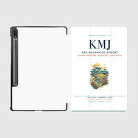 Thumbnail for Aso Kumamoto Airport (KMJ) design on white samsung tablet tablet case