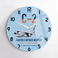 Thumbnail for Kawasaki C-2 design on light blue no frame wall clock