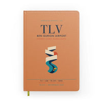 Thumbnail for Tel Aviv Ben Gurion Airport (TLV) design on orange notebook