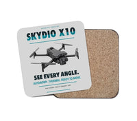 Thumbnail for Skydio X10 design on light gray 1 piece coaster