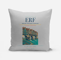 Thumbnail for Erfurt-Weimar Airport (ERF) design on light gray pillow