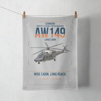 Thumbnail for Leonardo AW149 design on light gray towel