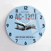 Thumbnail for AC-130J Ghostrider design on light blue no frame wall clock