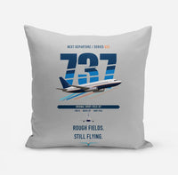 Thumbnail for Boeing 737-200 design on light gray pillow
