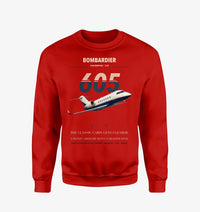 Thumbnail for Bombardier Challenger 605 design on red sweatshirt