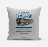 Thumbnail for CFM56-5C design on light gray pillow