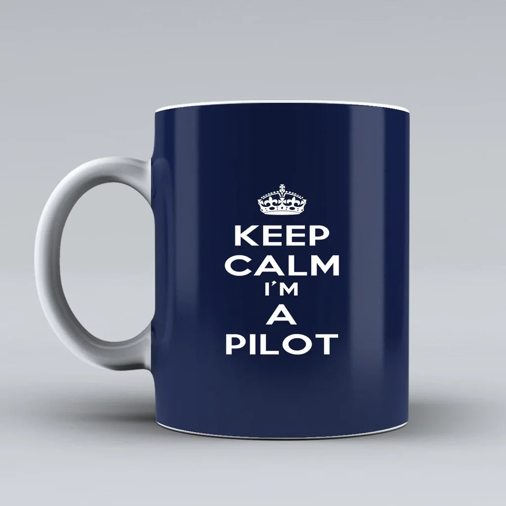 Customisable Keep Calm I'm A Pilot Mug - view 6