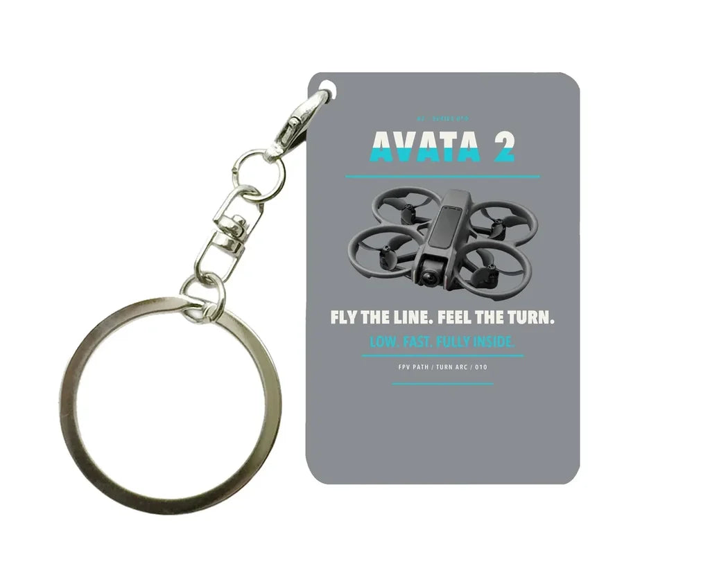 DJI Avata 2 Key Chain design on gray key chain