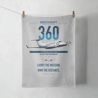 Thumbnail for Beechcraft King Air 360 design on light gray towel