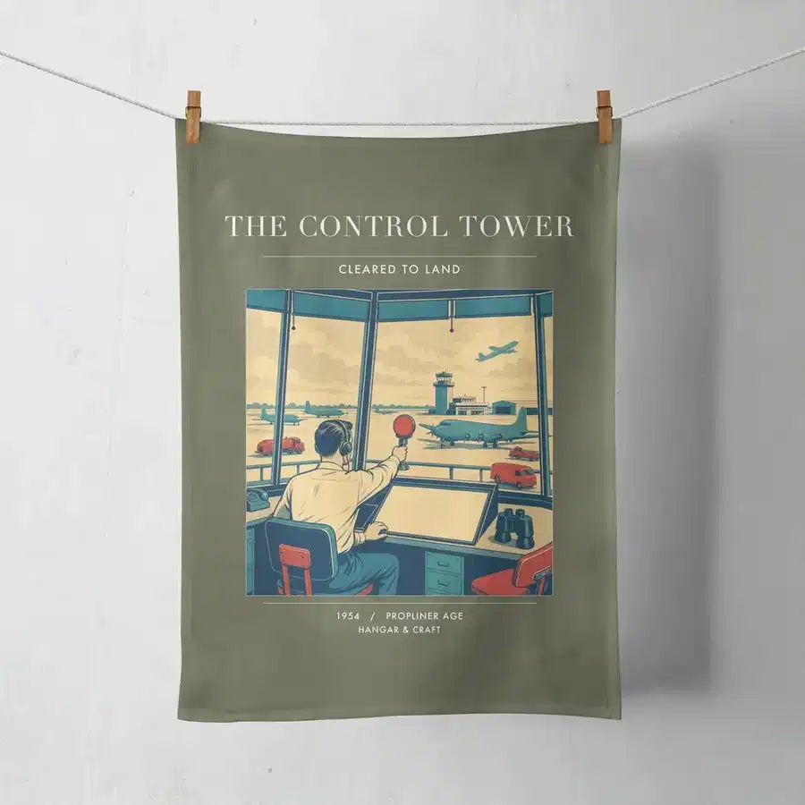 VINTAGE G4093 - The Control Tower - Designed Towels design on greenarmy