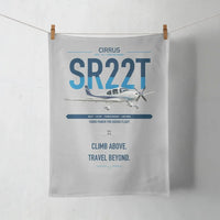 Thumbnail for Cirrus SR22T design on light gray towel
