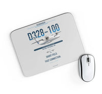 Thumbnail for Dornier D328-100 design on light gray rectangle mouse pad