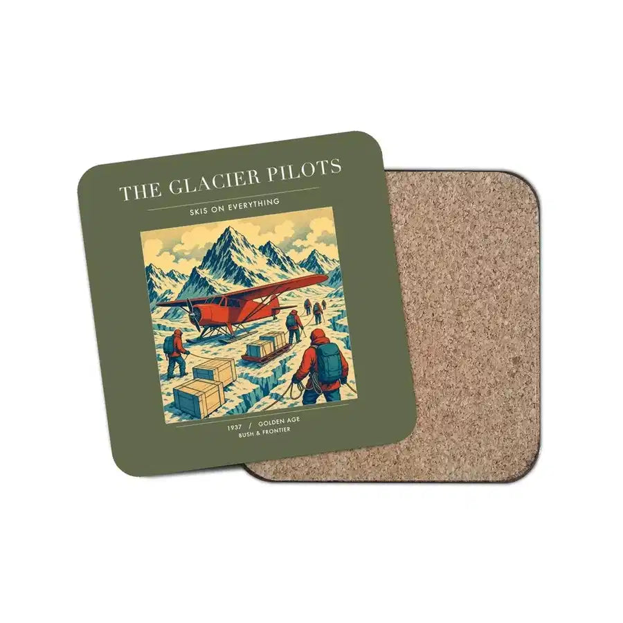 The Glacier Pilots - Designed Coasters design on green army 1-piece