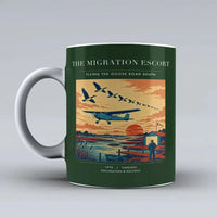 Thumbnail for VINTAGE G4448 - The Migration Escort - Ceramic Mug design on darkgreen