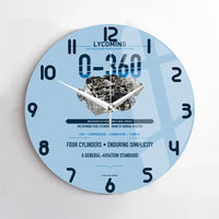 Thumbnail for O-360 design on light blue no frame wall clock