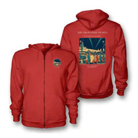 Thumbnail for VINTAGE G4080 - The Propliner Nights - Premium Zipped Hoodie design on red