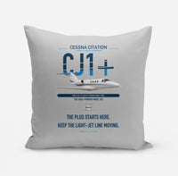 Thumbnail for Cessna Citation CJ1+ design on light gray pillow