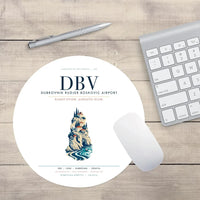 Thumbnail for Dubrovnik Ruđer Bošković Airport (DBV) design on white round mouse pad