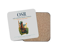 Thumbnail for Leoš Janáček Airport Ostrava (OSR) design on light gray 1 piece coaster