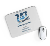 Thumbnail for Boeing 747-400 design on light gray rectangle mouse pad