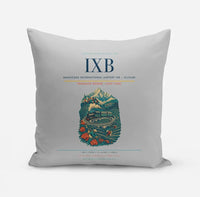 Thumbnail for Bagdogra International Airport (IXB) design on light gray pillow