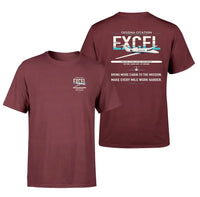 Thumbnail for Cessna Citation Excel design on dark red double-side t-shirt, double-side print