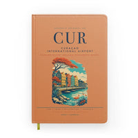 Thumbnail for Curaçao International Airport (CUR) design on orange notebook