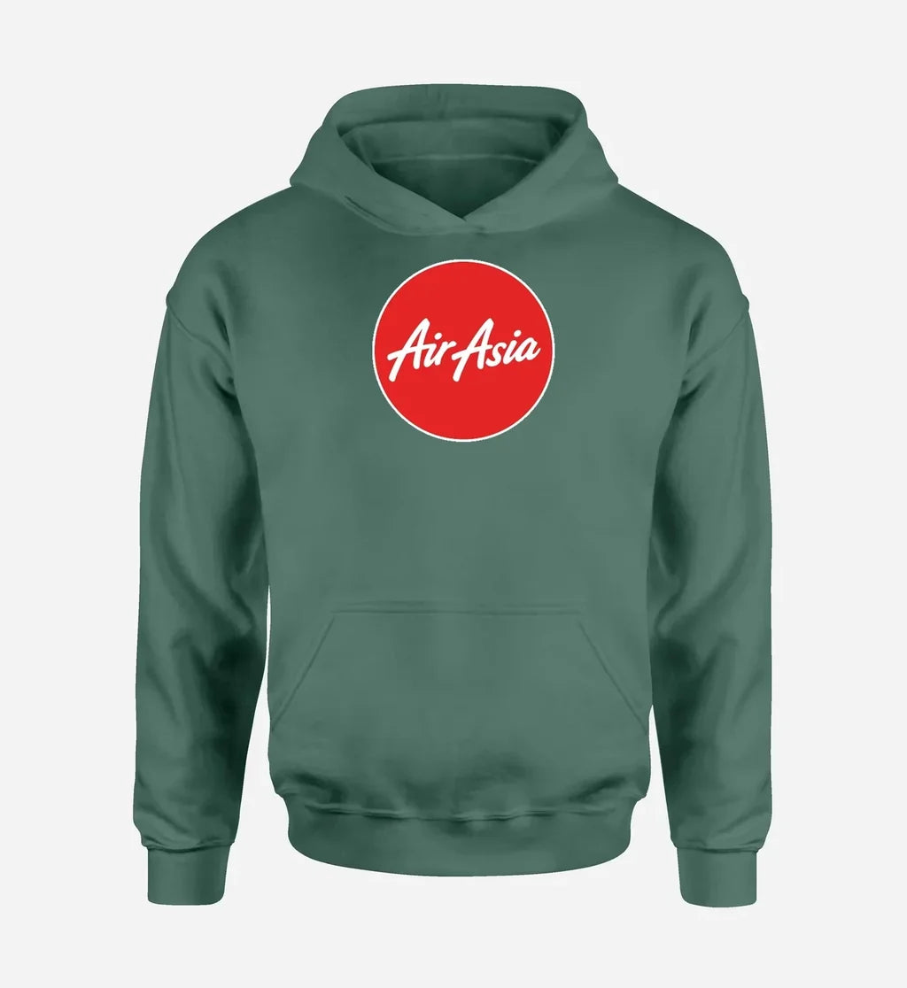 AirAsia logo printed on green hoodie