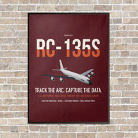Thumbnail for RC-135S Cobra Ball vertical canvas print - framed - dark red background