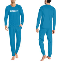 Thumbnail for Antonov & Text men pajamas - Light Blue