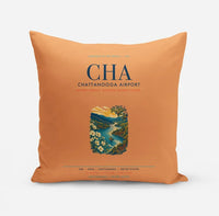 Thumbnail for Chattanooga Airport (CHA) design on orange pillow