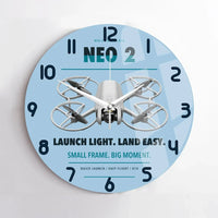Thumbnail for DJI Neo 2 design on light blue no frame wall clock