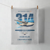 Thumbnail for Boeing 314 Clipper design on light gray towel