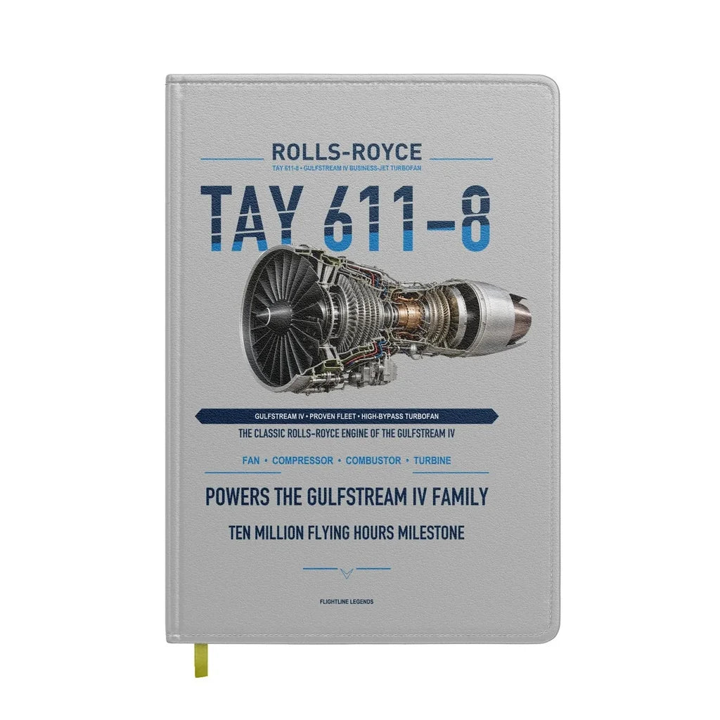 TAY 611-8 design on light gray notebook