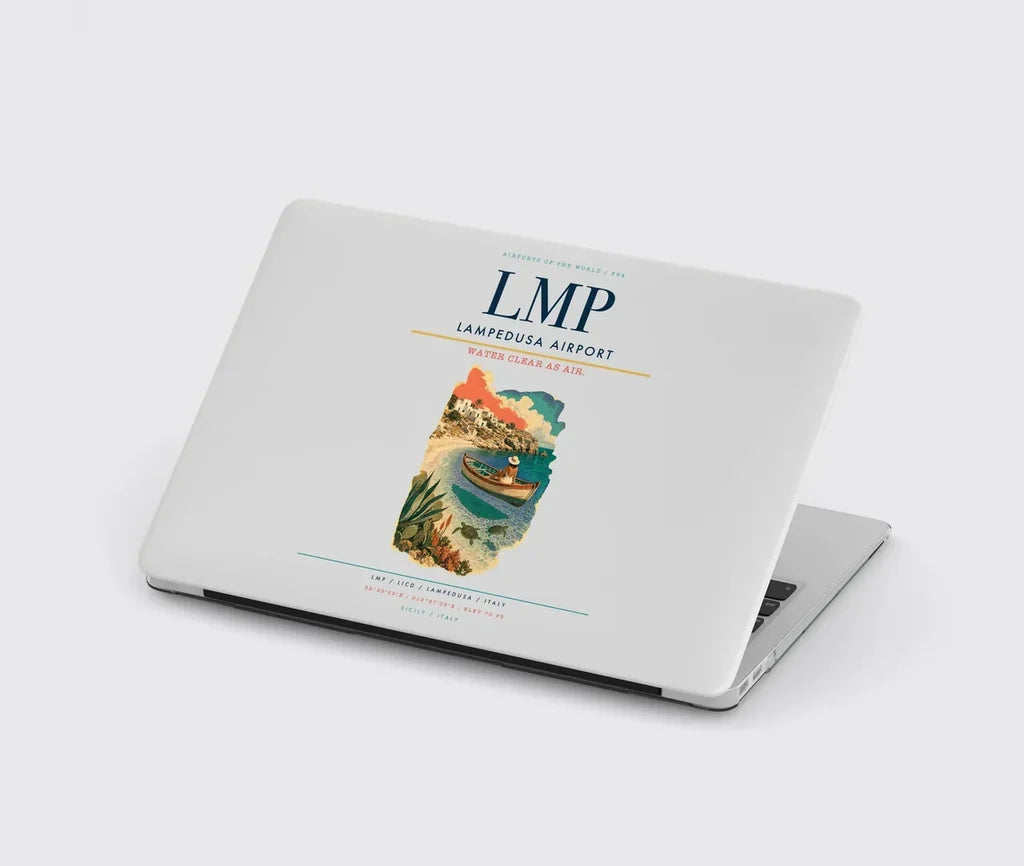 Lampedusa Airport (LMP) design on light gray MacBook case