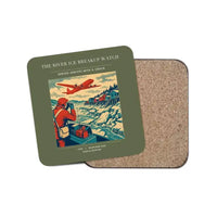 Thumbnail for The River Ice Breakup Watch - Designed Coasters design on green army 1-piece
