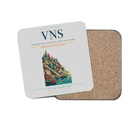 Thumbnail for Lal Bahadur Shastri International Airport (VNS) design on light gray 1 piece coaster