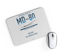 Thumbnail for McDonnell Douglas MD-80 design on light gray rectangle mouse pad