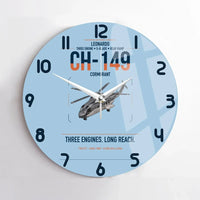 Thumbnail for Leonardo CH-149 Cormorant design on light blue no frame wall clock