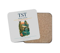 Thumbnail for Trang Airport (TST) design on light gray 1 piece coaster
