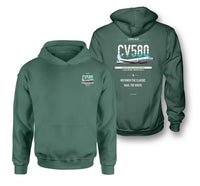 Thumbnail for Convair 580 design on green hoodie