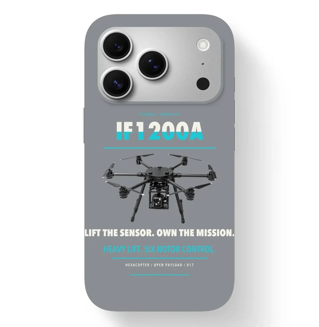 Inspired Flight IF1200A Case design on gray iphone case