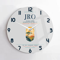 Thumbnail for Kilimanjaro International Airport (JRO) design on light gray no frame wall clock