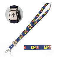 Thumbnail for Flat Colourful 787 seat belt lanyard - dark blue