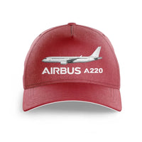Thumbnail for The Airbus A220 printed hat - dark red