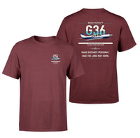 Thumbnail for Beechcraft Bonanza G36 design on dark red t-shirt, double-side print