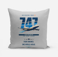 Thumbnail for Boeing 747-400 design on light gray pillow