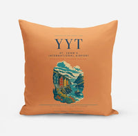 Thumbnail for St. John's International Airport (YYT) design on orange pillow