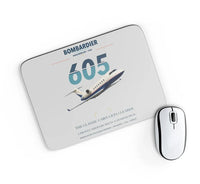 Thumbnail for Bombardier Challenger 605 design on light gray rectangle mouse pad